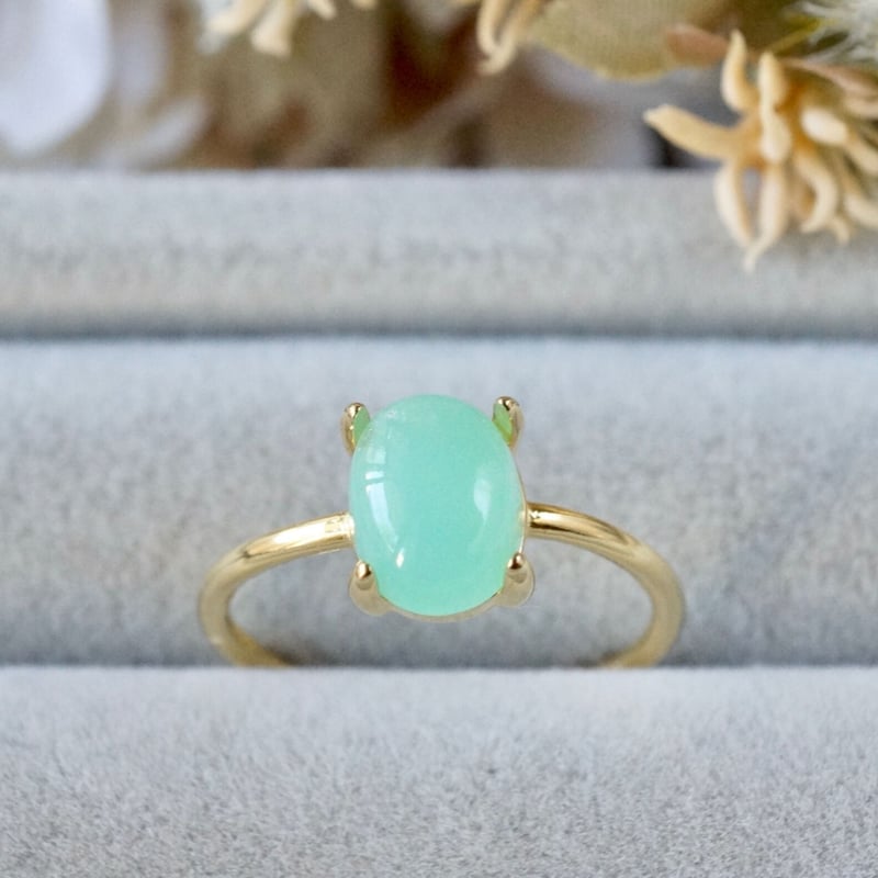 受注制作】グリーンオパール リング 7号〜フリーサイズ/7号/9号/11号