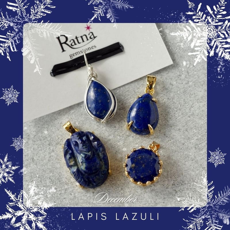 Handmade】ラピスラズリ ペアーシェイプ ペンダントトップ 18kゴールド