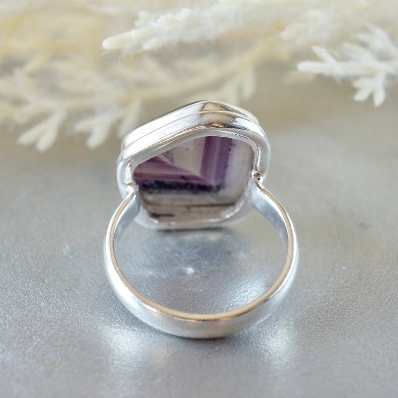 トラピッチェアメジスト（母岩付き）リング シルバー925 約14.5号（sv
