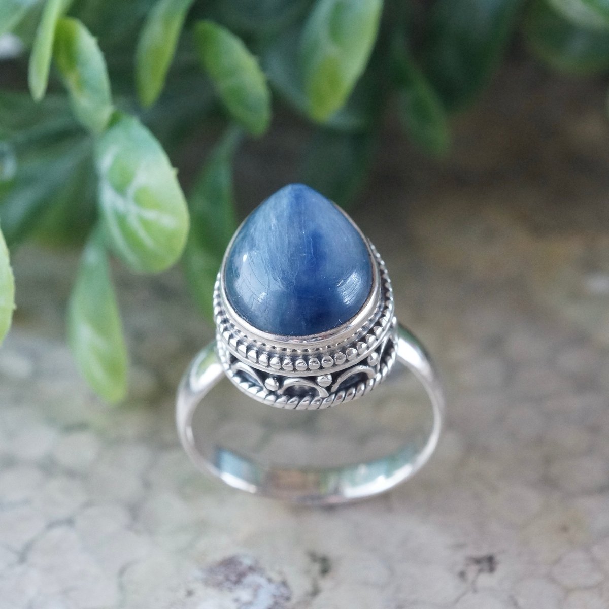 グリーンカイアナイト　シルバーリング グリーンカイアナイト シルバーリング