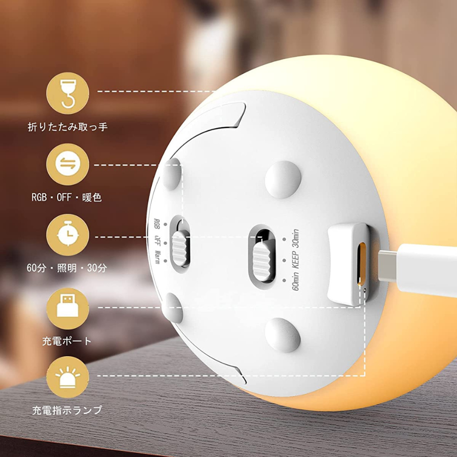 ミニセンサリールーム照明。7色に光るタッチ式ライト | 感覚過敏研究所