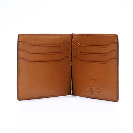 [Horween Shell Cordovan] - Embossed Money Clip Wallet / [ホーウィン・シェルコードバン] - 亀甲柄エンボスマネークリップウオレット