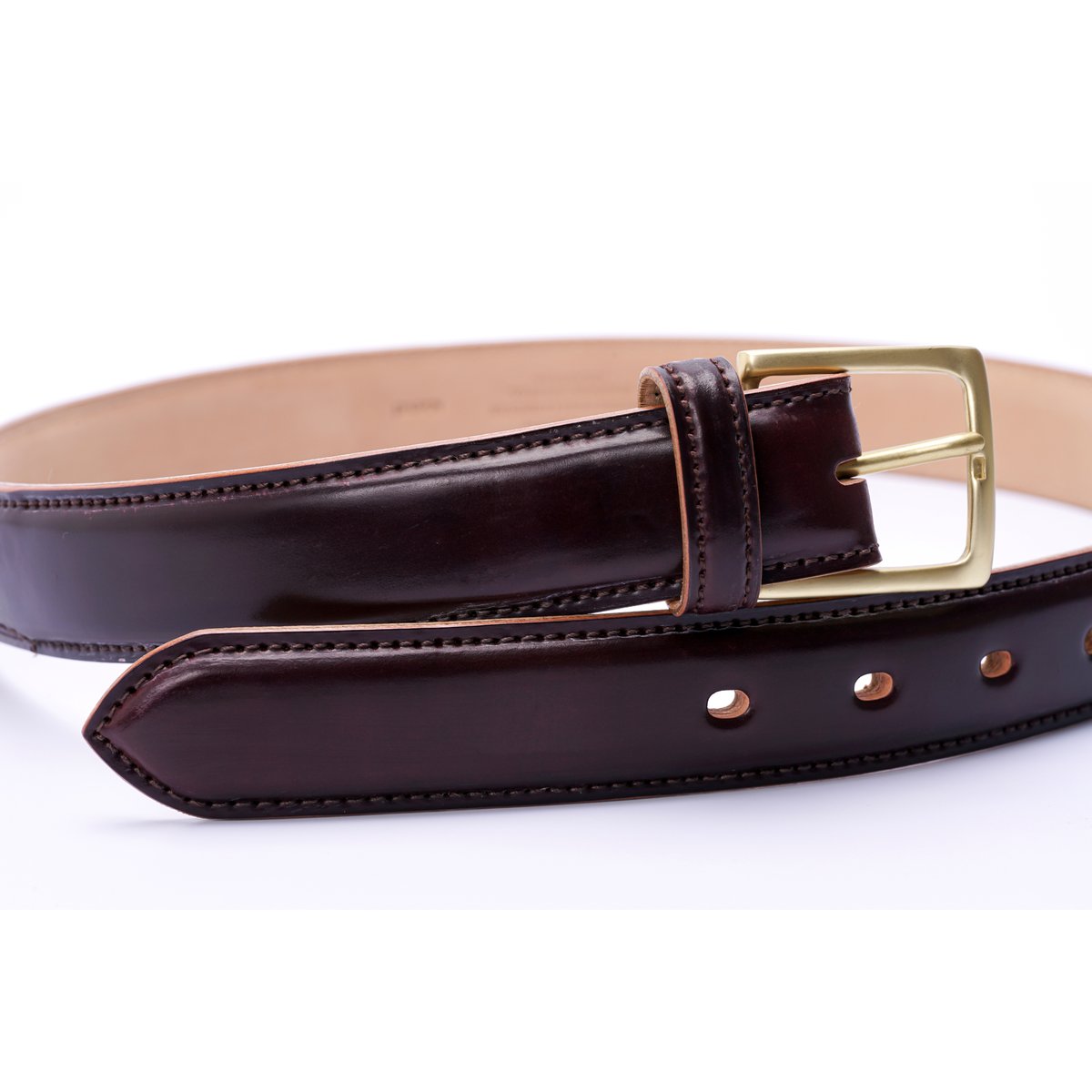 Limited Stock】Horween Shell Cordovan Dress Bel Limited Stock】Horween Shell Cordovan Dress Bel