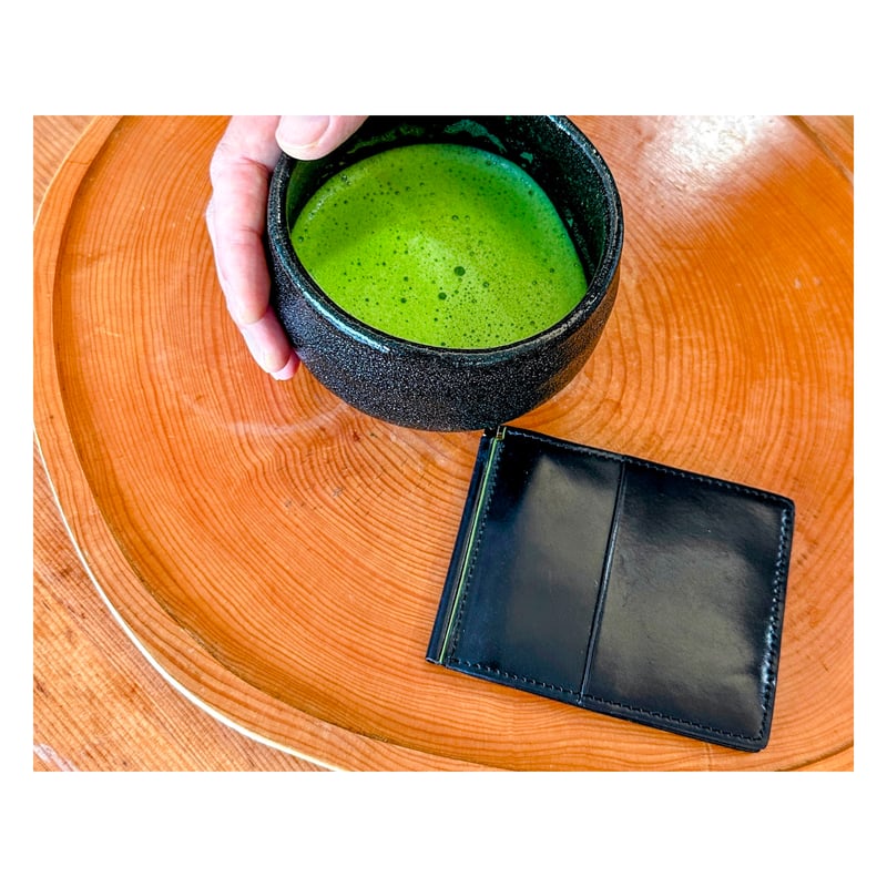 【早い者勝ち1点のみ値下げ】HORWEEN シェルコードバン　マネークリップ キプリス】札ばさみ/マネークリップ□オイルシェルコードバン