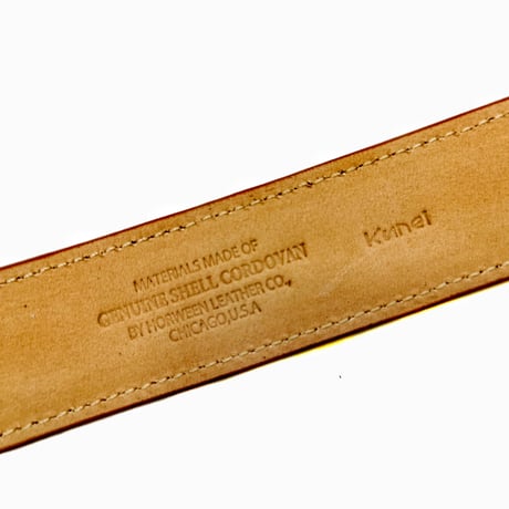 【Limited Stock】Horween Shell Cordovan Removable Buckle Dress Belt /ホーウィン・シェルコードバン　尾錠が取り外し可能なベルト