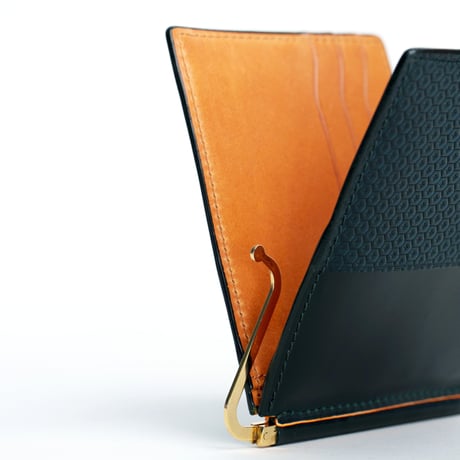 [Horween Shell Cordovan] - Embossed Money Clip Wallet / [ホーウィン・シェルコードバン] - 亀甲柄エンボスマネークリップウオレット