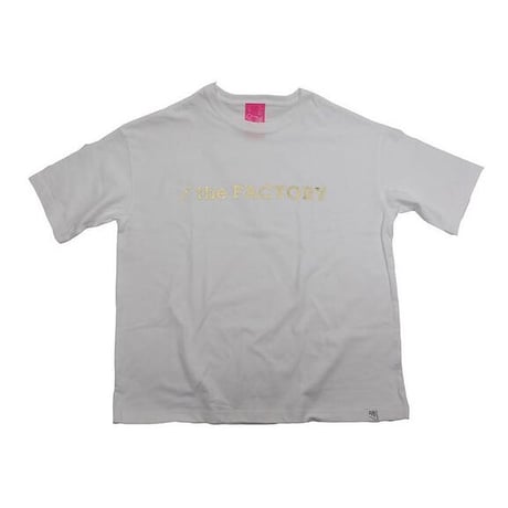 the FACTORY ロゴTシャツ（白×金）