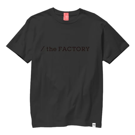 the FACTORY ロゴTシャツ (黒×黒ロゴ)