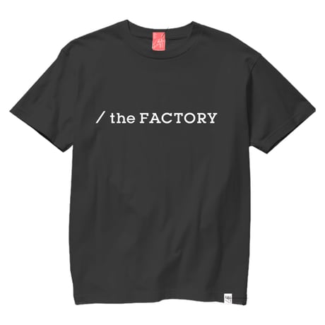 the FACTORY  ロゴTシャツ (黒×白ロゴ)