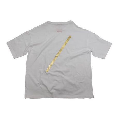 the FACTORY ロゴTシャツ（白×金）