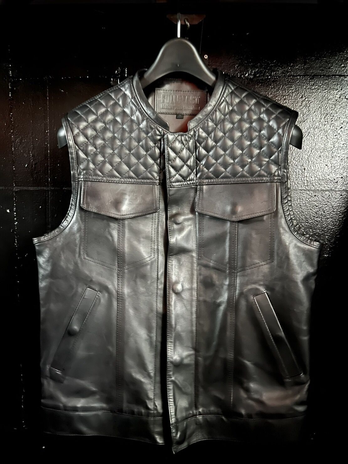 k*e様 HAレザー 　レザーベスト　クラブスタイル　XL Club style Vest padded Var. | FULLBLAST MOTORCY