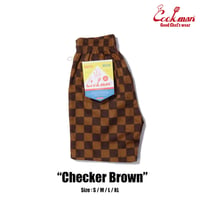 Cookman Chef Pants Short Checker Brown