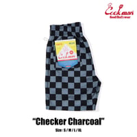 Cookman Chef Pants Short Checker Charcoal