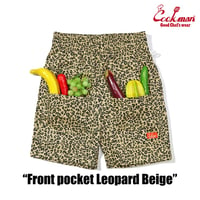 シェフパンツ Chef Pants Short Front pocket Leopard Beige