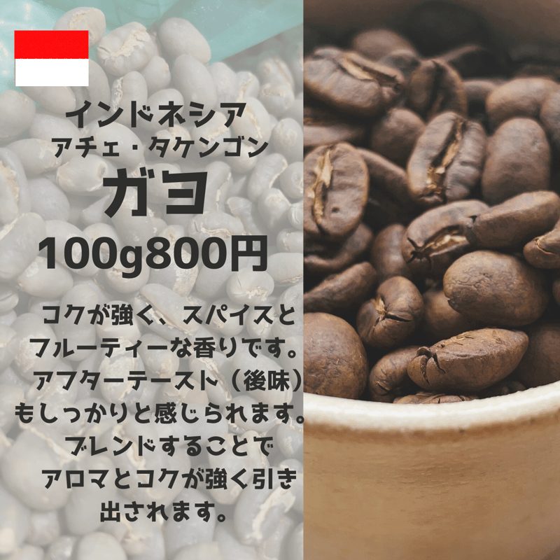 ガヨ Gayo （100g） | コピティアム 珈琲店 {Kopitiam coffee shop}