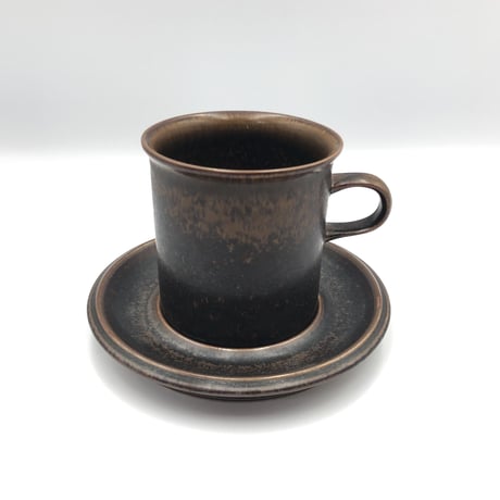 (019)北欧 ヴィンテージ 廃盤品 ARABIA アラビア / Ruska ルスカ  モーニングコーヒーカップ&ソーサー（Rus-MCS-019)