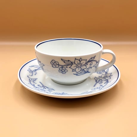 ( 003)北欧 ヴィンテージ 廃盤品 ARABIA アラビア / Domino ドミノ カップ&ソーサー （Dmn-CS-003）