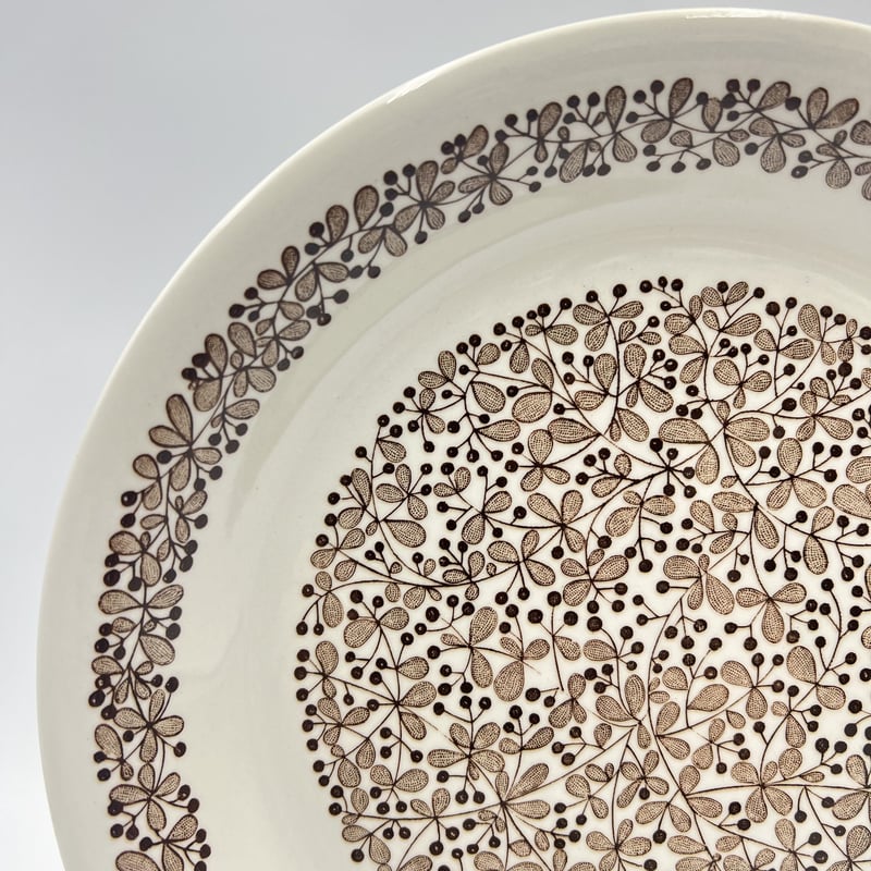 011)北欧 ヴィンテージ 廃盤品 ARABIA/Marjanen茶プレート23cm