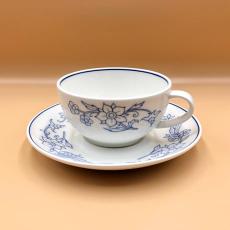 ( 004)北欧 ヴィンテージ 廃盤品 ARABIA アラビア / Domino ドミノ カップ&ソーサー （Dmn-CS-004）