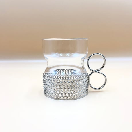 (015)北欧 ヴィンテージ 廃盤品 iittala イッタラ / Tsaikka ツァイッカ  クリア×シルバー（Tsa-C×S-015)
