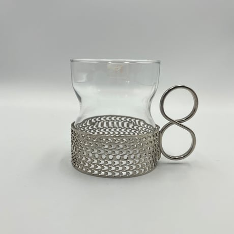 (024)北欧 ヴィンテージ 廃盤品 iittala イッタラ / Tsaikka ツァイッカ  クリア×シルバー（Tsa-C×S-024)