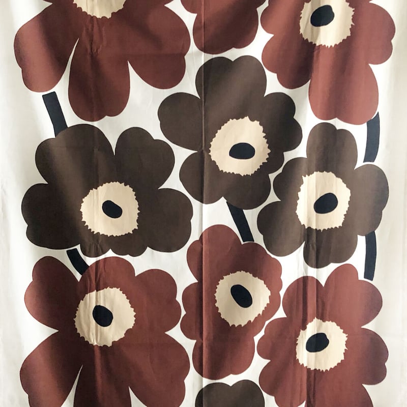 002)北欧 marimekko マリメッコ / UNIKKO ブラウン カーテン 002)北欧 marimekko マリメッコ / UNIKKO ブラウン カーテン