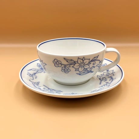 ( 002)北欧 ヴィンテージ 廃盤品 ARABIA アラビア / Domino ドミノ カップ&ソーサー （Dmn-CS-002）