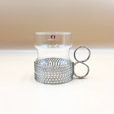 (016)北欧 ヴィンテージ 廃盤品 iittala イッタラ / Tsaikka ツァイッカ  クリア×シルバー（Tsa-C×S-016)