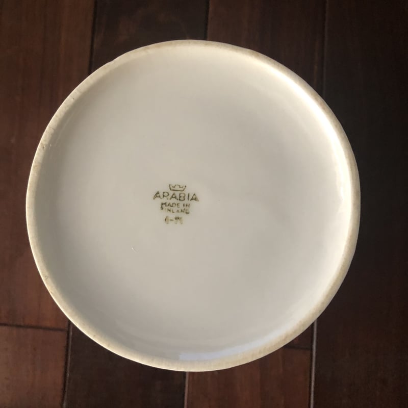 アラビア　ポモナ 蓋付き容器(ミツバチ) 1962年(6cm） 002)北欧 ヴィンテージ 廃盤品 ARABIA アラビア / Pomona ポモナ