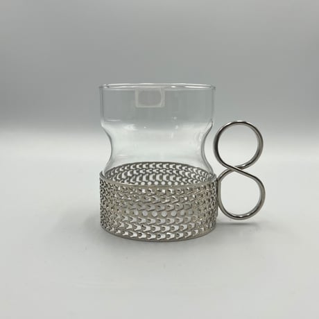 (019)北欧 ヴィンテージ 廃盤品 iittala イッタラ / Tsaikka ツァイッカ  クリア×シルバー（Tsa-C×S-019)