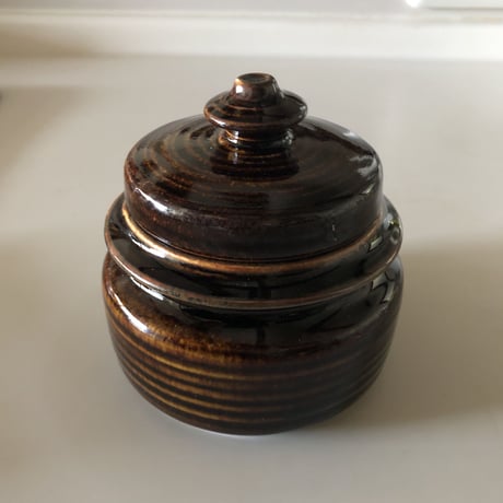 北欧 ARABIA アラビア / GDシリーズ・mahonakiマホガニー シュガーポット（GDma-S-001）