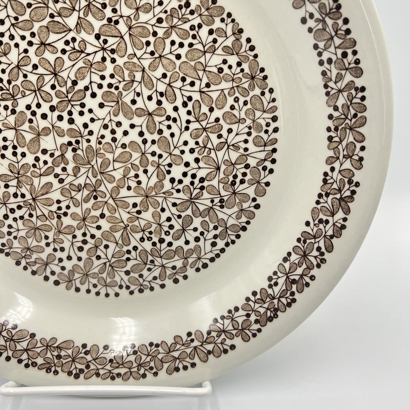 011)北欧 ヴィンテージ 廃盤品 ARABIA/Marjanen茶プレート23cm(Mar