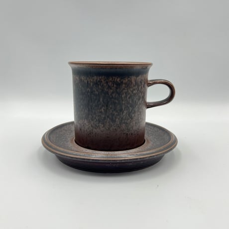 (032)北欧 ヴィンテージ 廃盤品 ARABIA アラビア / Ruska ルスカ モーニングカップ&ソーサー(Rus-MCS-032)