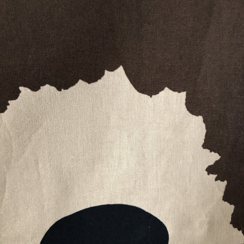 002)北欧 marimekko マリメッコ / UNIKKO ブラウン カーテン仕立て 1