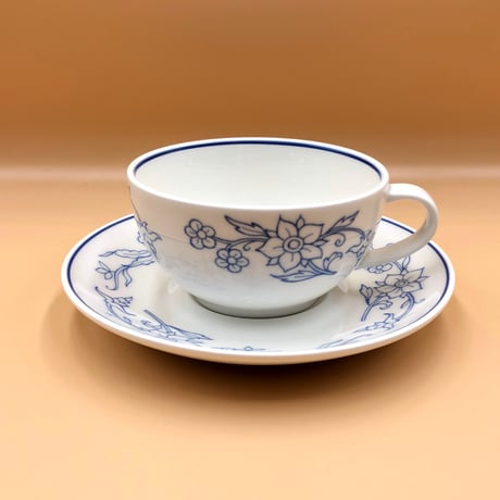 ( 001)北欧 ヴィンテージ 廃盤品 ARABIA アラビア / Domino ドミノ カップ&ソーサー （Dmn-CS-001）