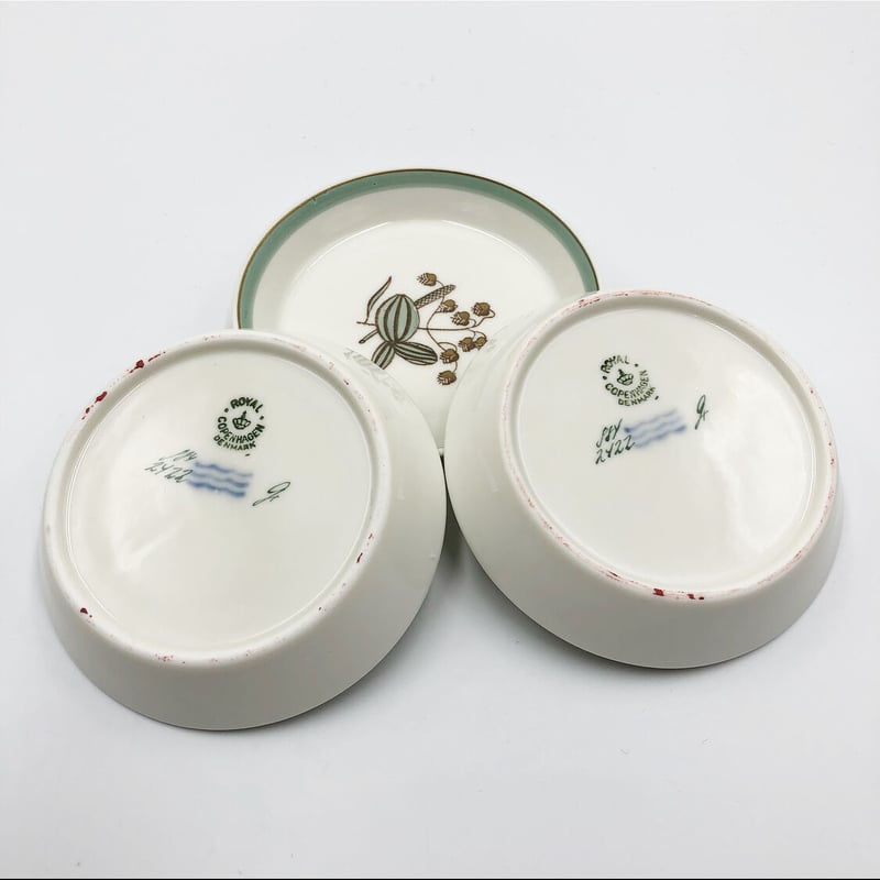 ロイヤルコペンハーゲン　クェイキンググラス　小判草　小皿3点セット 024〜029)北欧 Royal Copenhagen / Quaking grass クエ