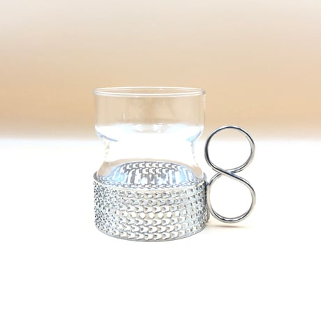 (014)北欧 ヴィンテージ 廃盤品 iittala イッタラ / Tsaikka ツァイッカ  クリア×シルバー（Tsa-C×S-014）