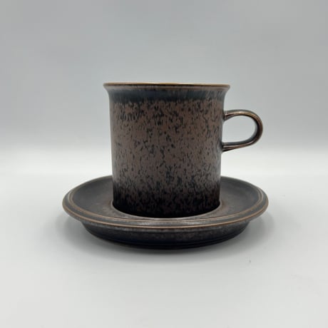 (031)北欧 ヴィンテージ 廃盤品 ARABIA アラビア / Ruska ルスカ ココア(モーニング)カップ&ソーサー(Rus-MCS-031）