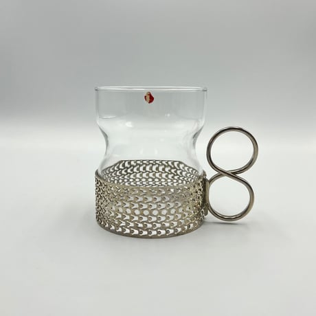 (023)北欧 ヴィンテージ 廃盤品 iittala イッタラ / Tsaikka ツァイッカ  クリア×シルバー（Tsa-C×S-023)