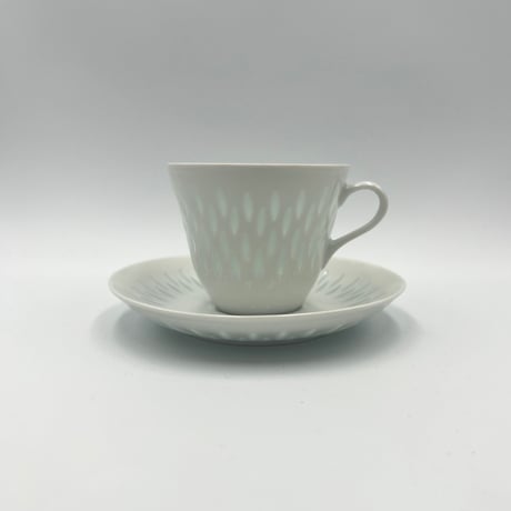 (012)北欧 ヴィンテージ 廃盤 ARABIA アラビア / Riisi リーシ・Rice ライス  コーヒーカップ&ソーサー(Ri-CCS-012)