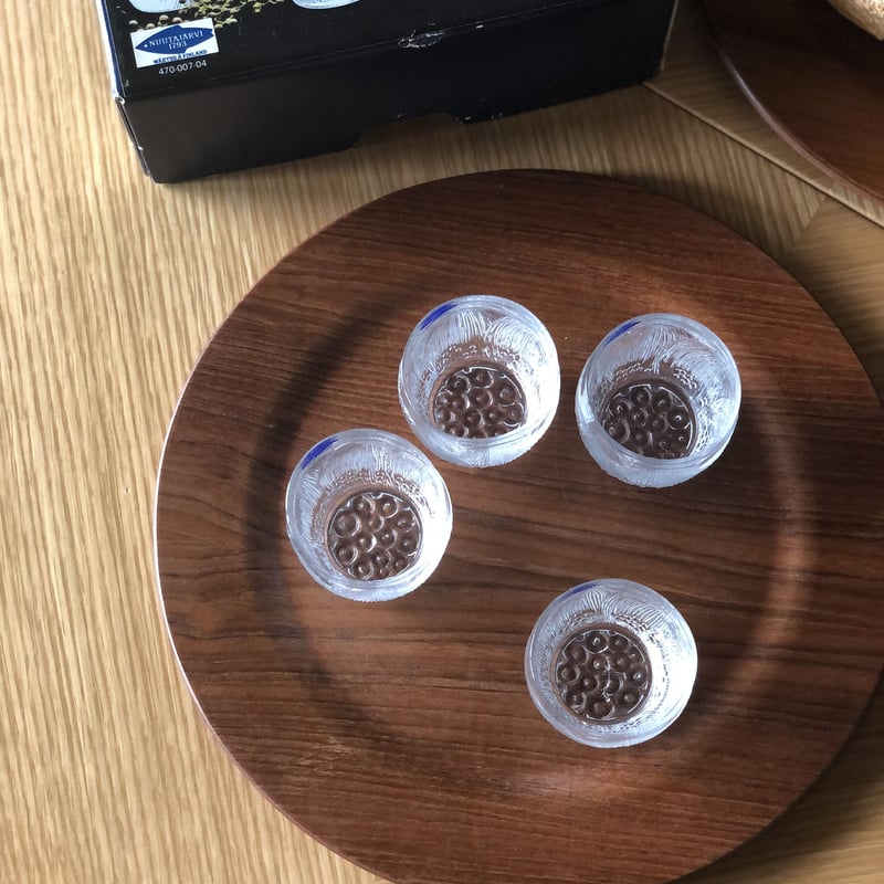 希少 ヌータヤルヴィ Nuutajarvi ヴィンテージ コンポート ガラス器 NUUTAJARVI/ヌータヤルヴィ Sargasso/サルガッソ ベースN420