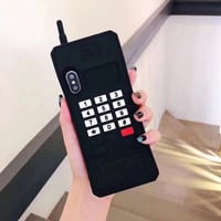 レトロな携帯電話のiPhoneケース・ブラック