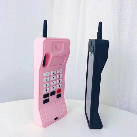 レトロな携帯電話のiPhoneケース・ブラック