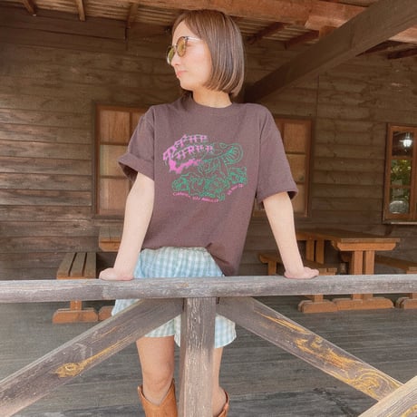 The THREE US tour S/S tee  "dark choco"