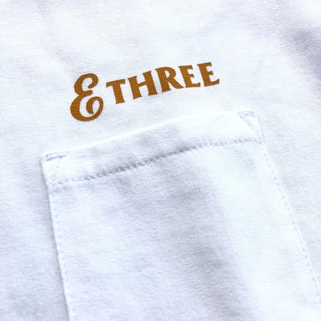 THREE logo S/S  pocket tee