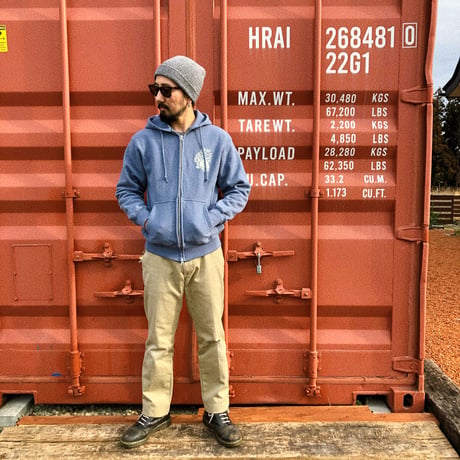 Indiana ferox full zip hoodie "stone blue"