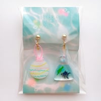 クニシゲリエ 水風船と金魚の耳飾り シック