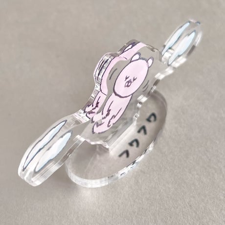 ぎゅうにゅう アクリルスタンド 瞑想するこぐま