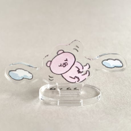 ぎゅうにゅう アクリルスタンド 瞑想するこぐま