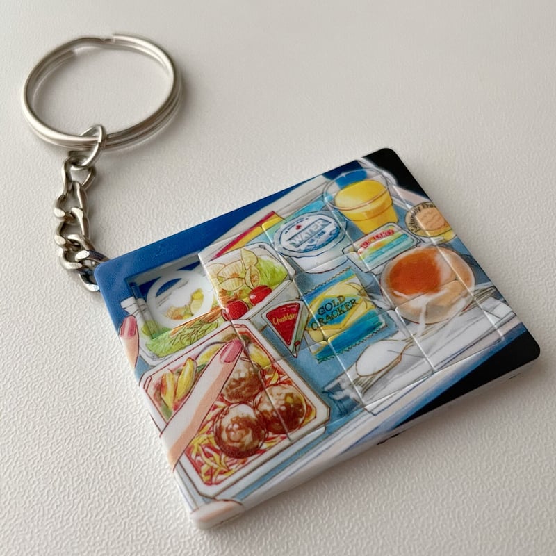 クニシゲリエ スライドパズルキーチェーン 機内食ver. | EMICE